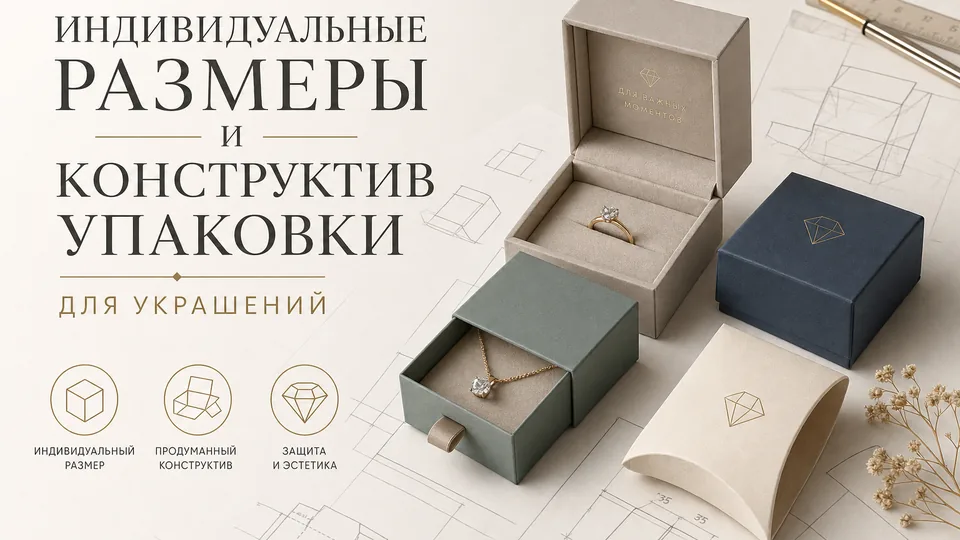 Индивидуальные размеры и конструктив упаковки для украшений: разбор на реальных кейсах